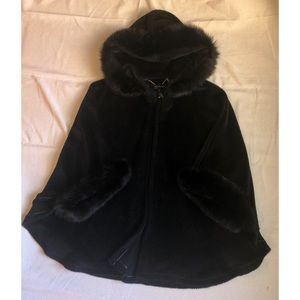 St John’s Alpaca Capelet with Fox Fur trim